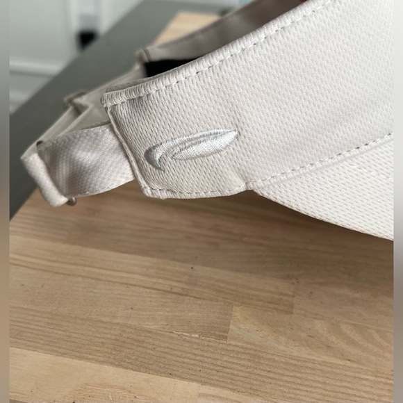 1908 Visor Hat White and Black Adjustable Buckle Back - Picture 5 of 6